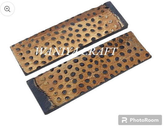 Buffalo Horn Burnt Tiger Cut Skin Scales - Waniya Craft