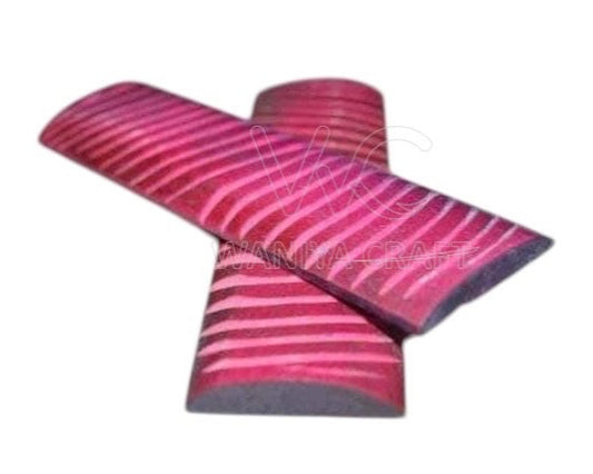 Dyed Pink Antilop Jigged Bone Knife Scales - Waniya Craft