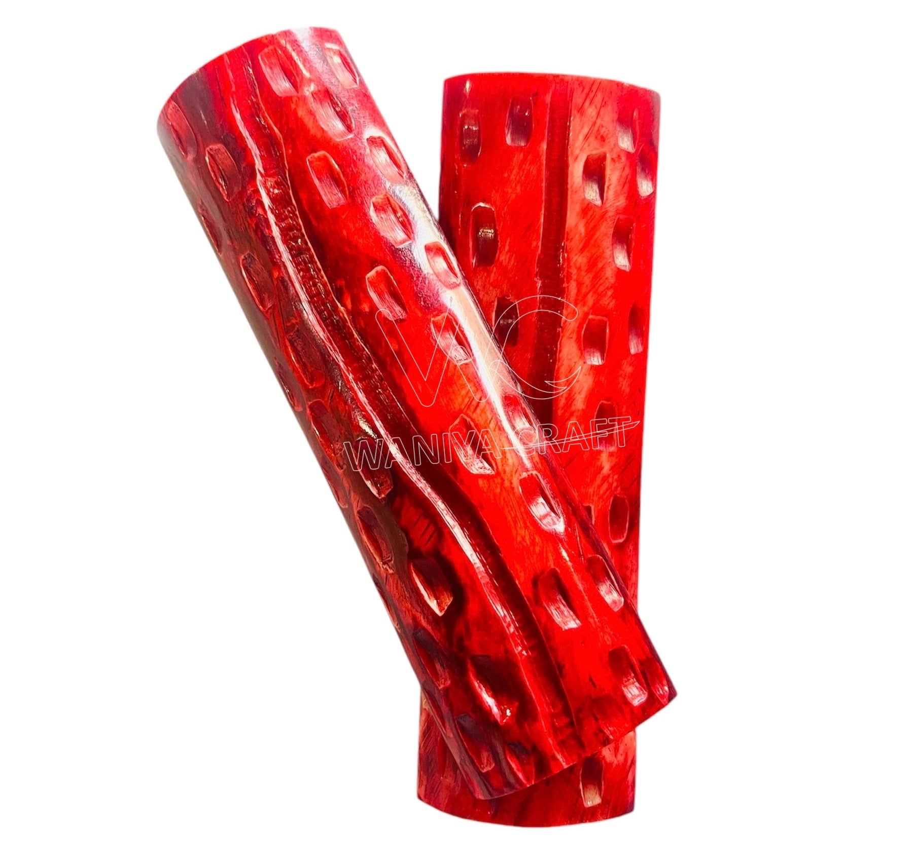 Dyed jigged Red Bone scales - Waniya Craft