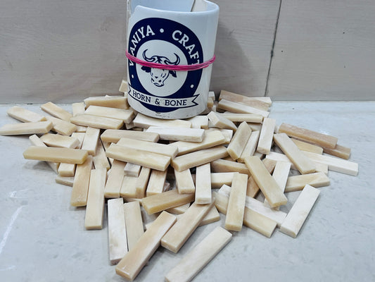 Unbleached Guitar Bone Nut Blanks - Waniya Craft