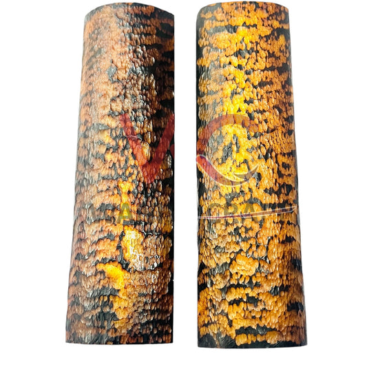 Dyed Amber Snake wood  Jiggde Bone Scales - Waniya Craft