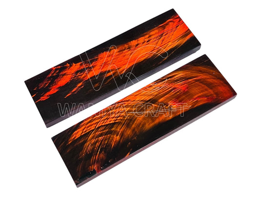 Buffalo Horn Orange Streaks Scales - Waniya Craft