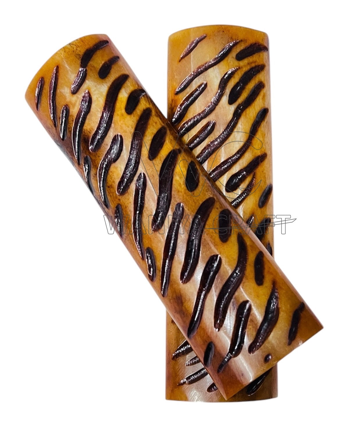 Dyed Light Snake Jigged Bone scales - Waniya Craft