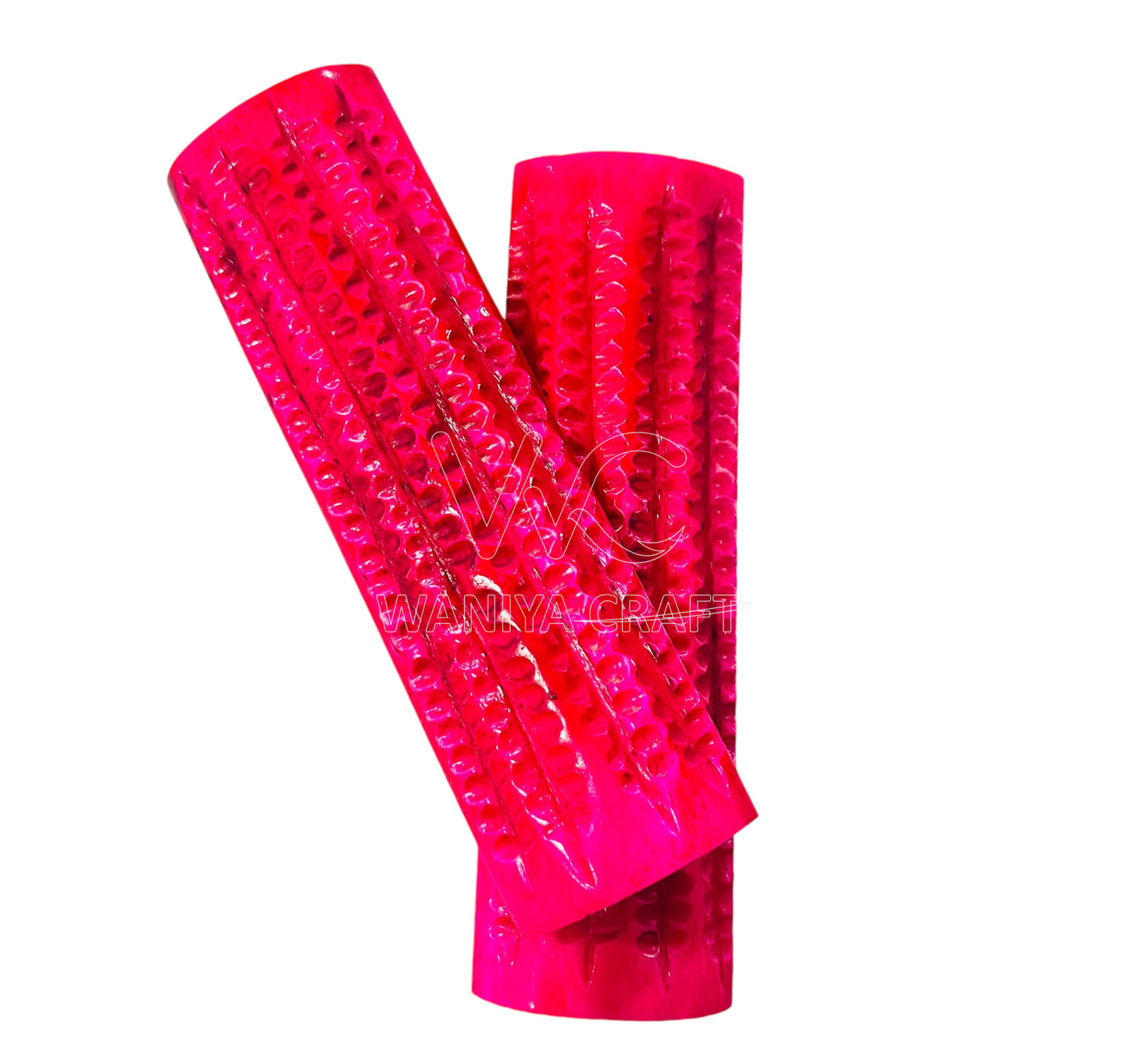 Pink winter jigged Bone Scales
