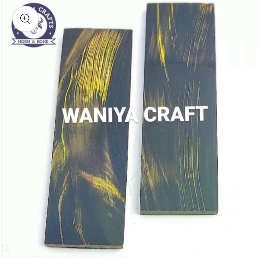 Buffalo Horn Yellow Streaks Scales - Waniya Craft