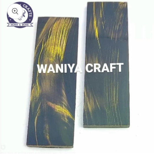 Buffalo Horn Yellow Streaks Scales - Waniya Craft