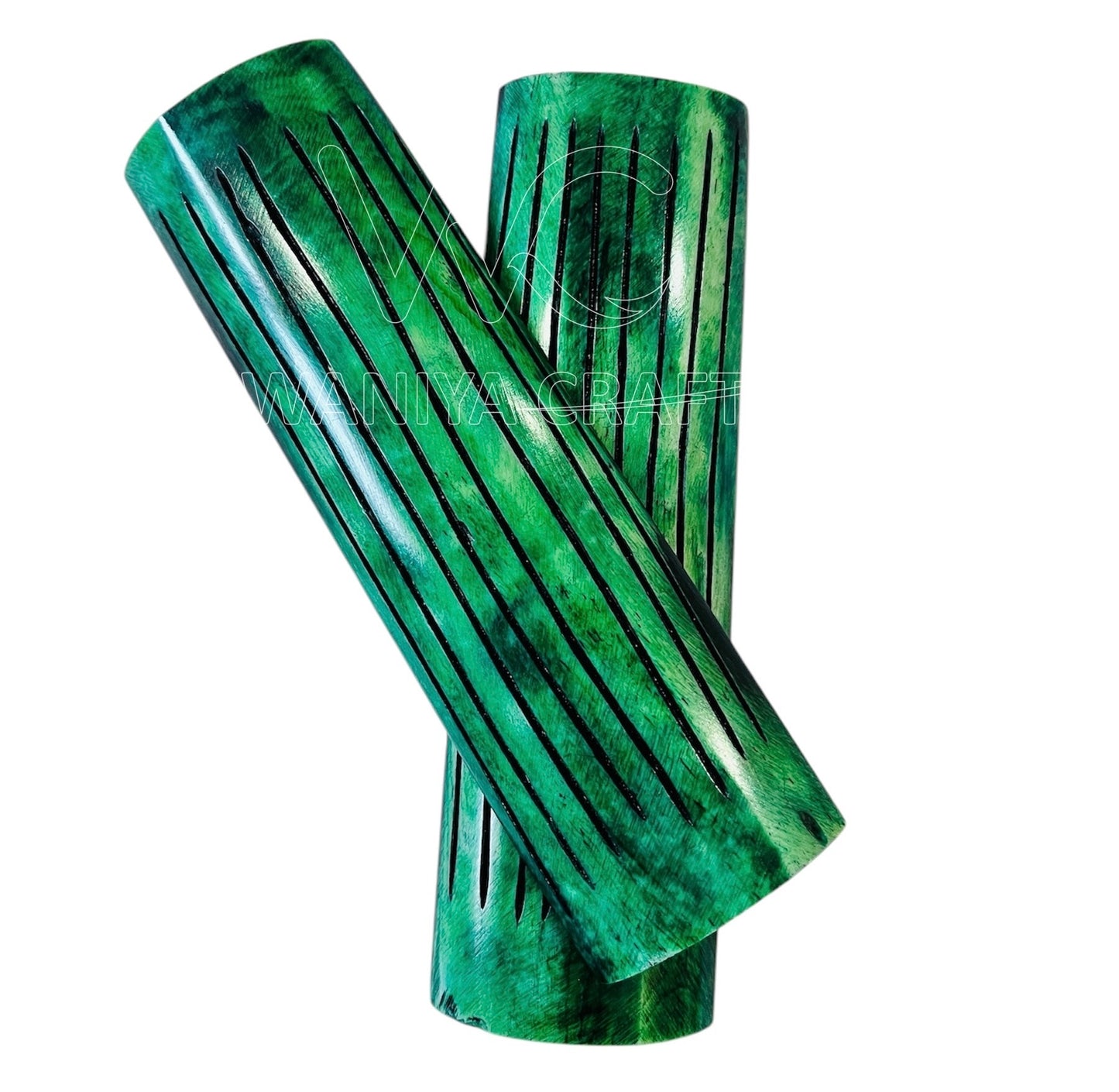 Dyed Green Bone Knife Scales