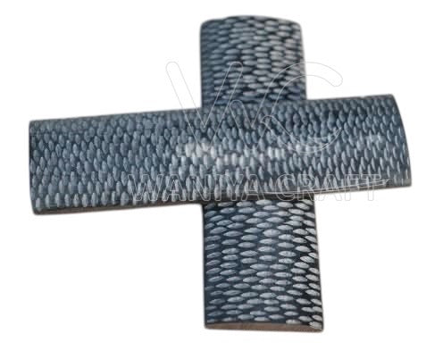 Dyed Black Gray  Jigged Bone Knife Scales