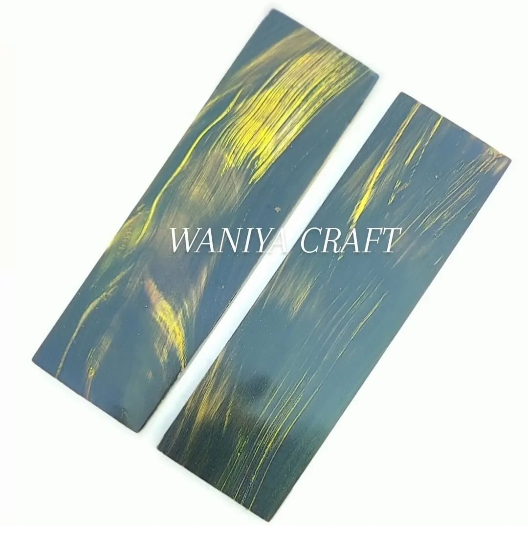 Buffalo Horn Yellow Streaks Scales - Waniya Craft