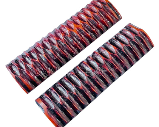 Dyed light Roofline Impala jigged Bone scales - Waniya Craft