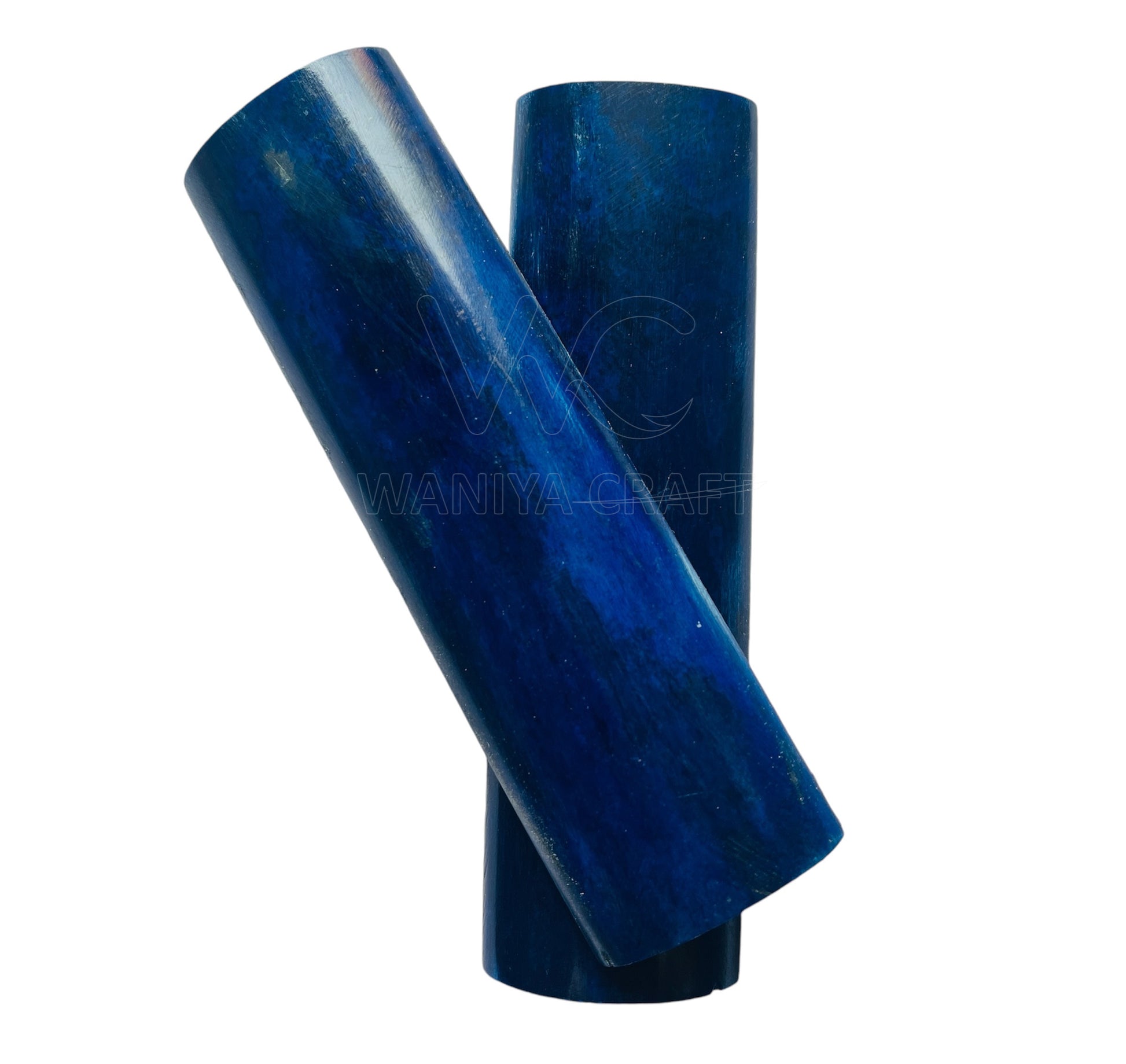 Navy Blue Bone Knife Scales - Waniya Craft