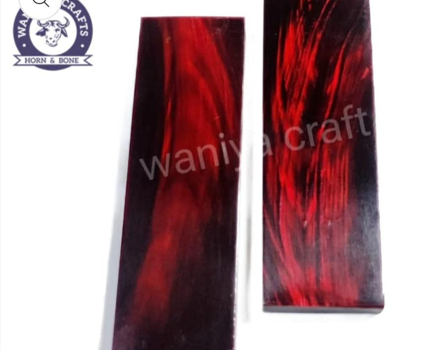Buffalo Horn Red Streaks Scales - Waniya Craft