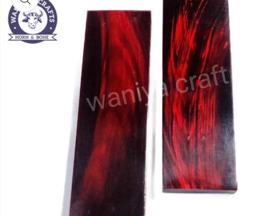 Buffalo Horn Red Streaks Scales - Waniya Craft
