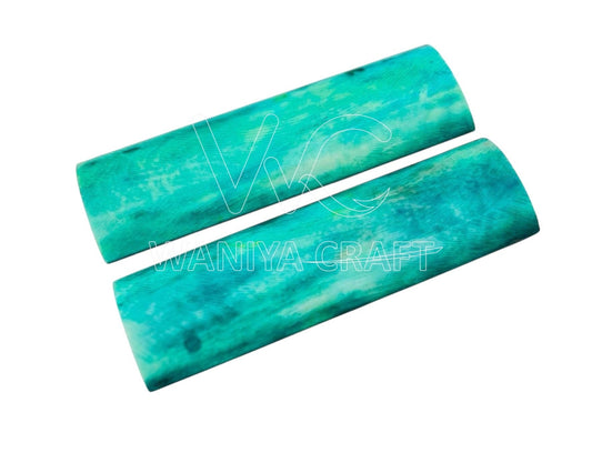 Dyed Sea Green Bone Knife Scalss