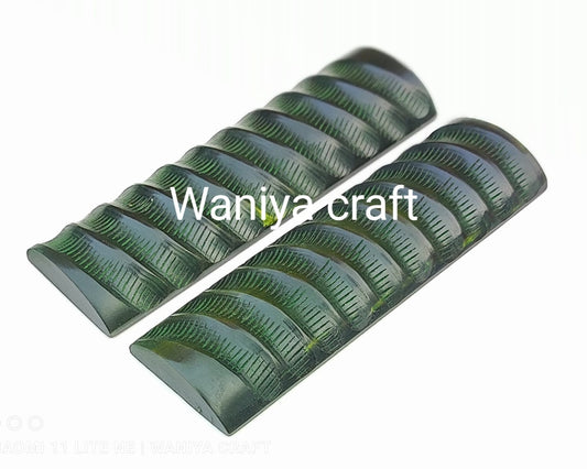 Buffalo Horn Green impala knife scales - Waniya Craft