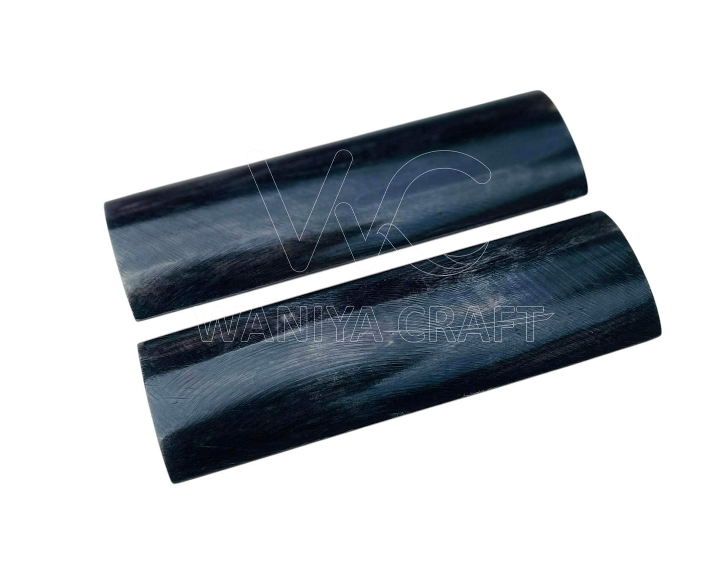 Dark Black Bone Knife Scales - Waniya Craft