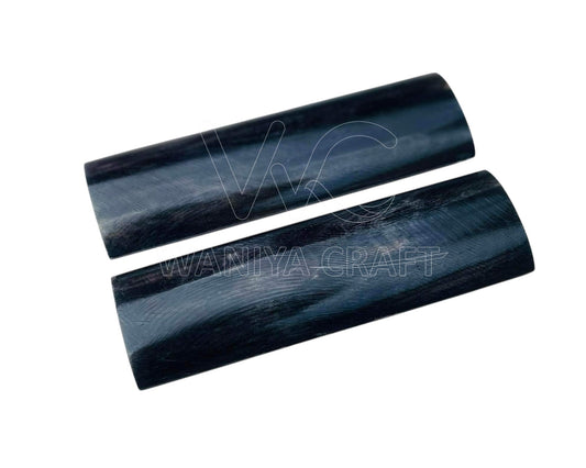 Dark Black Bone Knife Scales - Waniya Craft