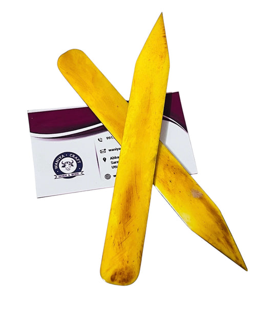 Light Yellow Dyed Bone Folder - Waniya Craft