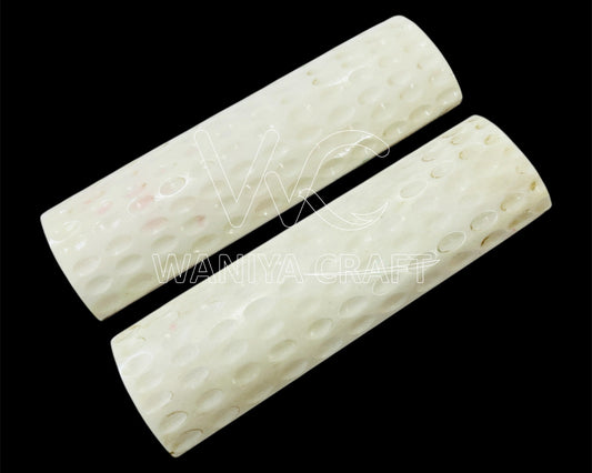 White Smooth  Jigged Bone scales - Waniya Craft
