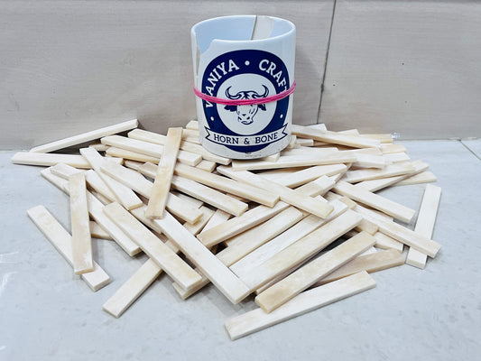 Unbleached Guitar Bone Saddle Blanks - Waniya Craft