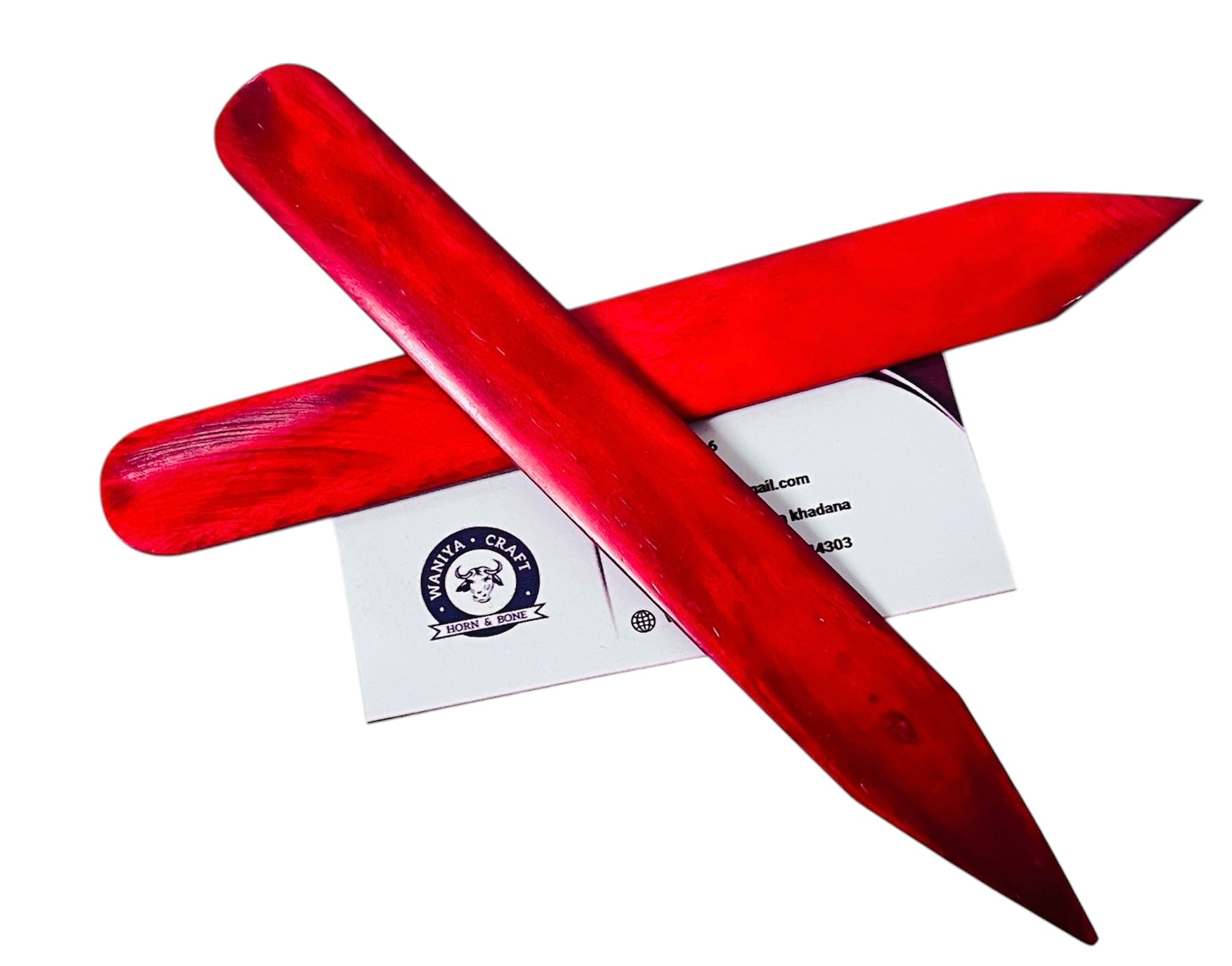 Dark Red Dyed Bone folder - Waniya Craft