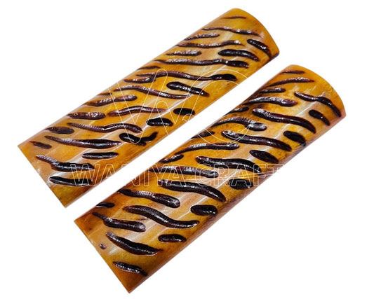 Dyed Light Snake Jigged Bone scales - Waniya Craft