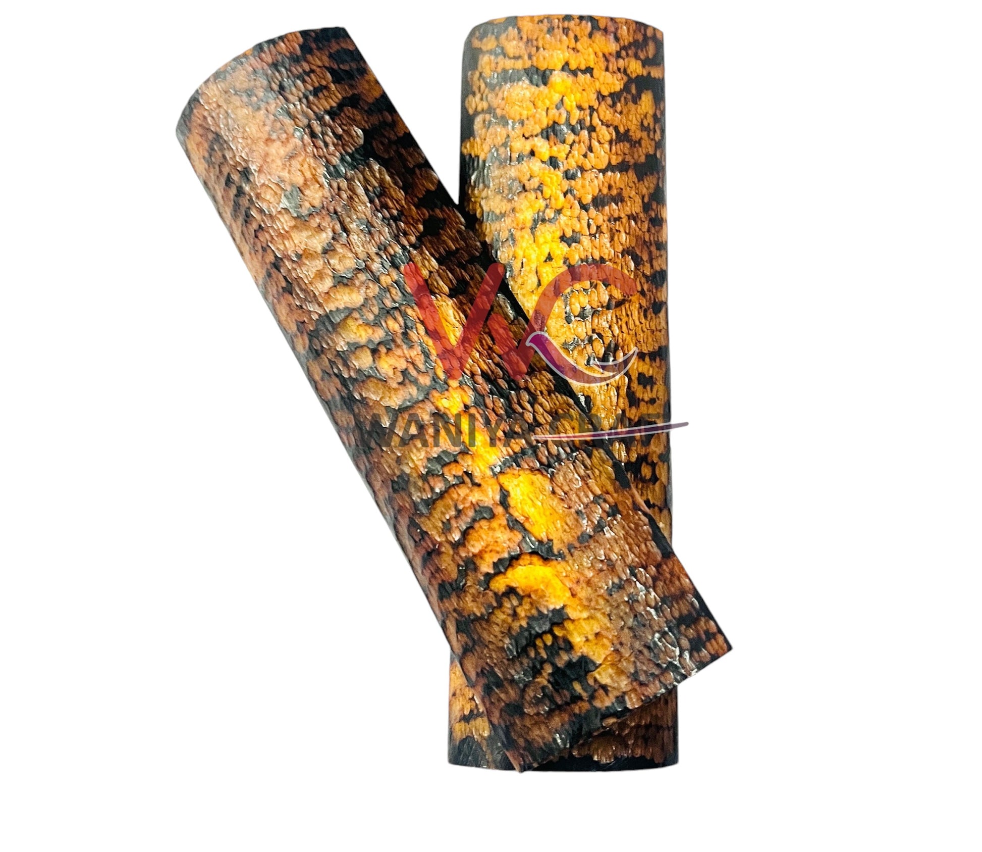 Dyed Amber Snake wood  Jiggde Bone Scales - Waniya Craft