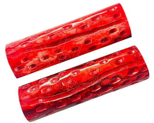 Dyed jigged Red Bone scales - Waniya Craft