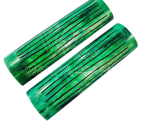 Dyed Green Bone Knife Scales