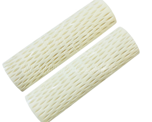 White Standard Jigged Bone knife scales