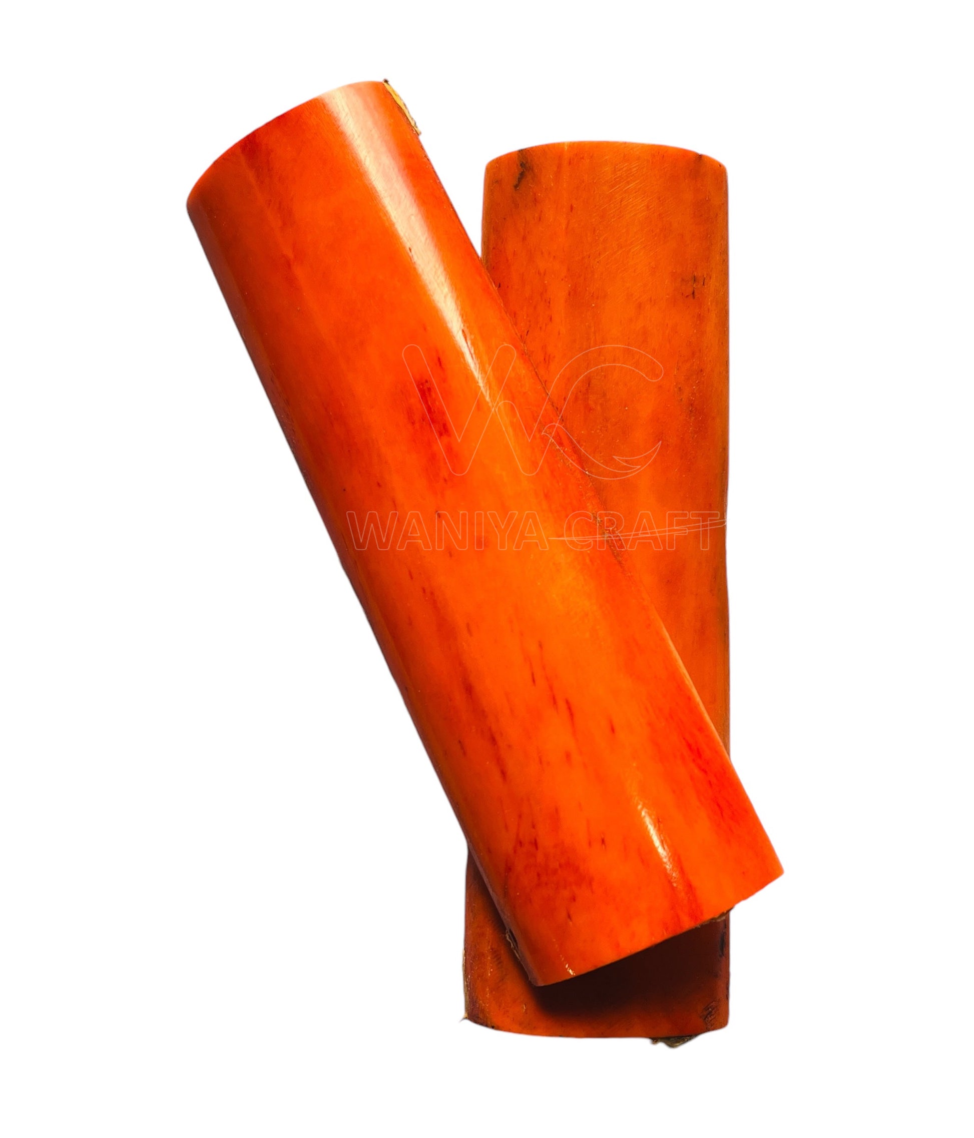 Dyed Orange Bone scalss - Waniya Craft
